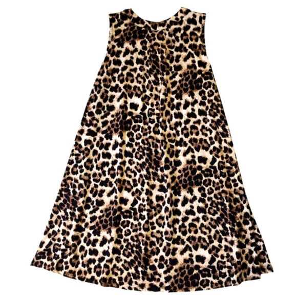 LEOPARD PRINT SLEEVELESS MINI DRESS SIZE SMALL! - Picture 1 of 7